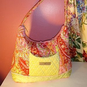 PINK AND GREEN ISABELLA'S JOURNEY QUILTED HANDBAG